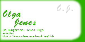 olga jenes business card